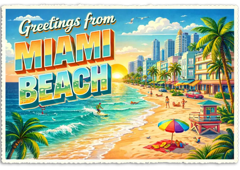 Carte postale Miami Beach