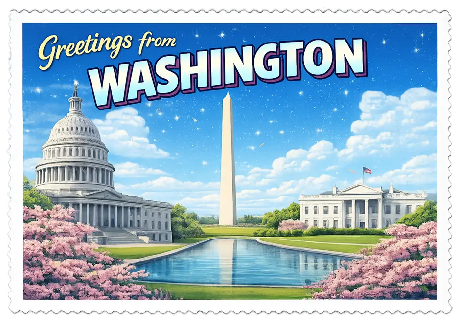 Carte postale Washington